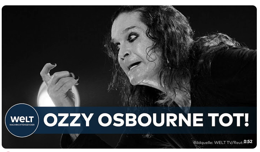 TRAUER IN BIRMINGHAM: Black Sabbath Frontmann und Heavy-Metal-Ikone Ozzy Osbourne gestorben