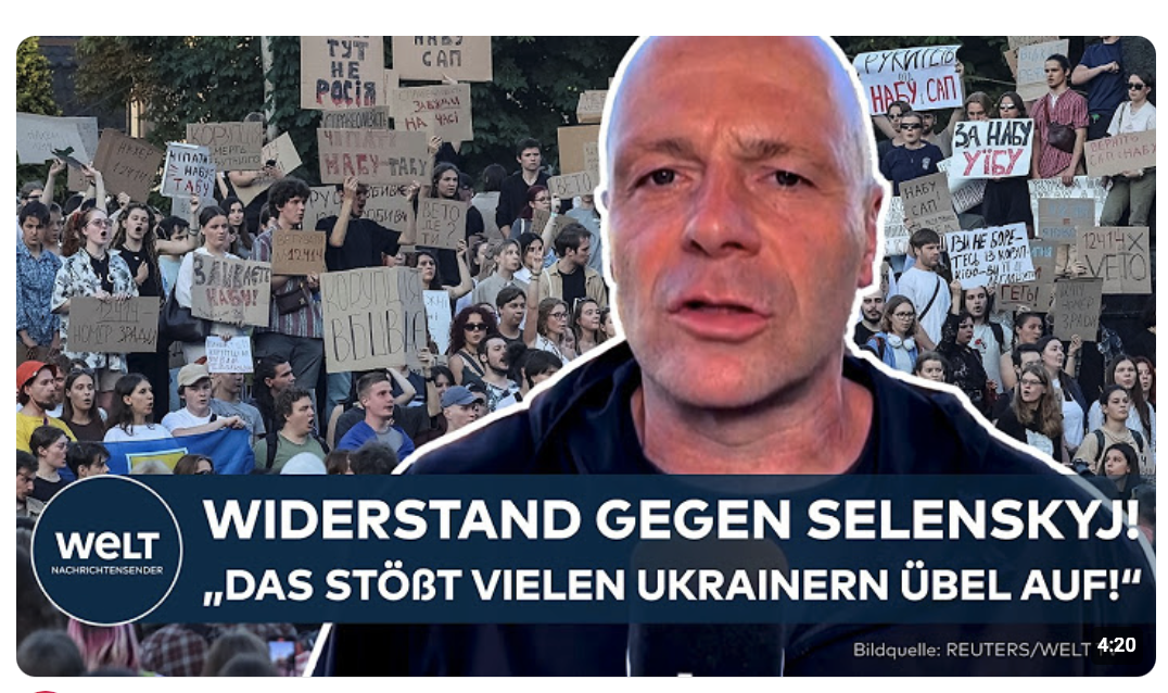 UKRAINE: Proteste gegen Selenskyj! – „Jetzt kontrolliert er diese wichtigen Antikorruptionsbehörden“