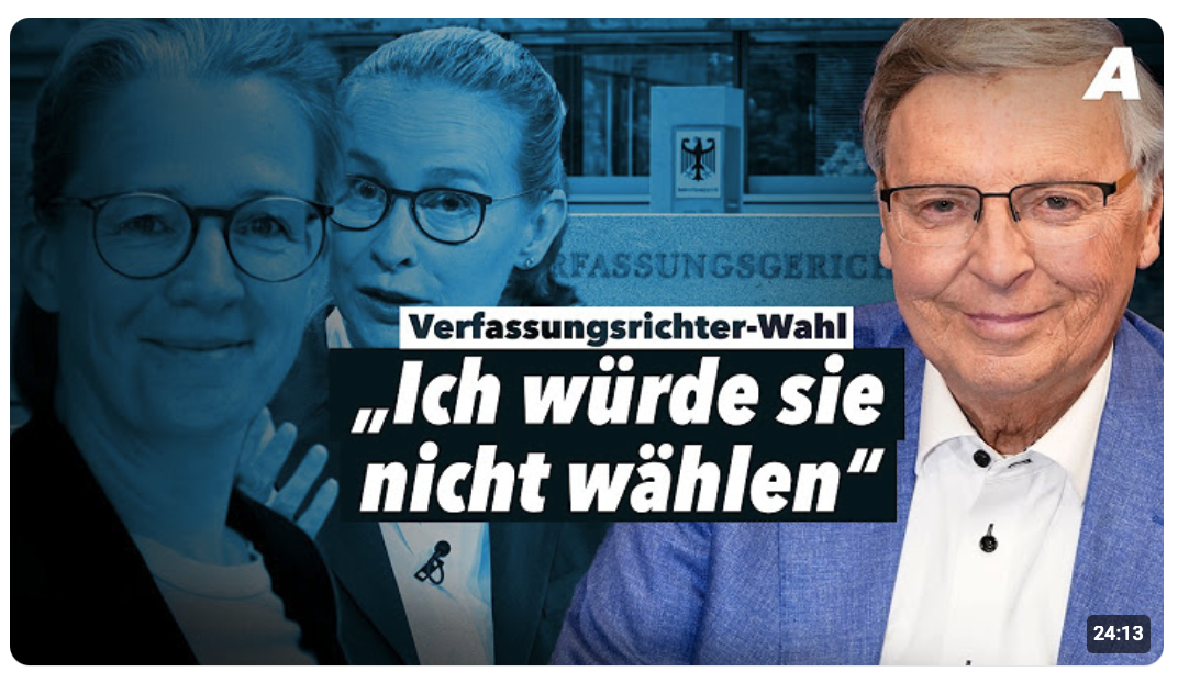 Wolfgang Bosbach erhebt schwere Vorwürfe in Richterwahl-Affäre um Brosius-Gersdorf & Co.
