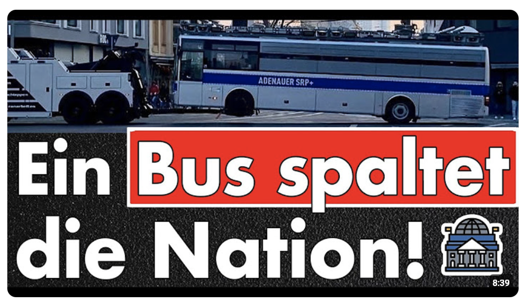 Sommerinterview, Parteitag, Wahlkampfveranstaltung: Der Adenauer-SRP-Bus spaltet die Nation!