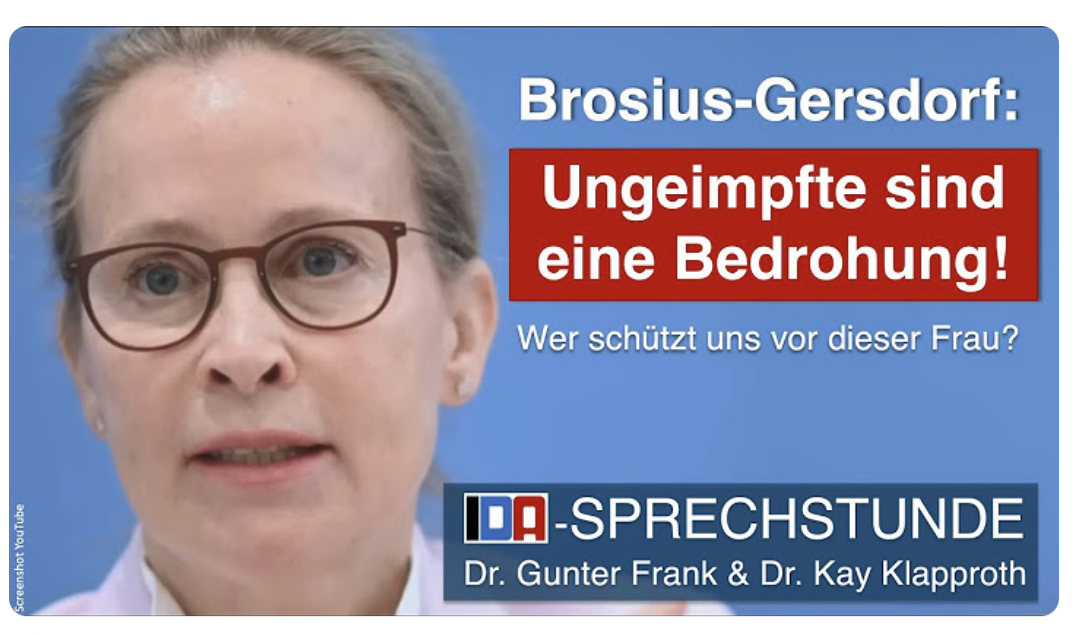 Brosius-Gersdorf: Ungeimpfte sind eine Bedrohung: IDA-Sprechstunde – Gunter Frank und Kay Klapproth