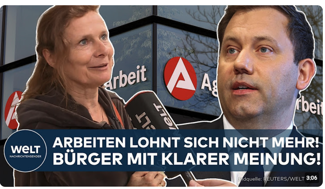BÜRGERGELD: Arbeit lohnt sich nicht mehr – SPD blockiert weiter Anreize! Bürger mit klarer Meinung!