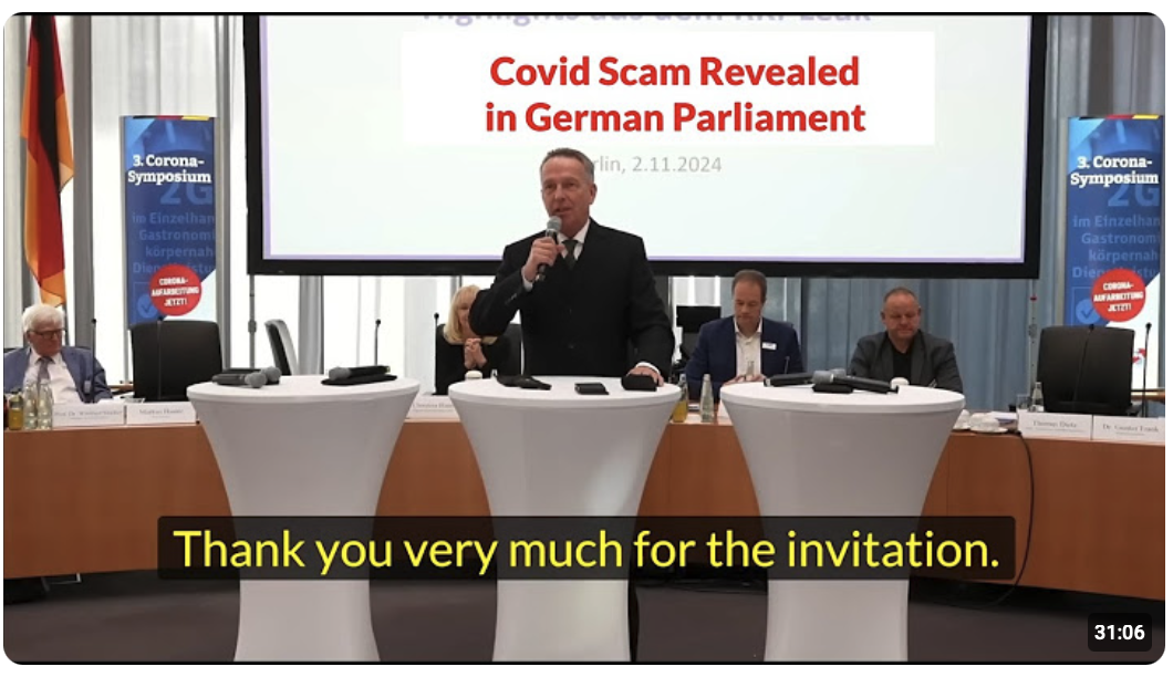 Covid Leak presented in German Bundestag