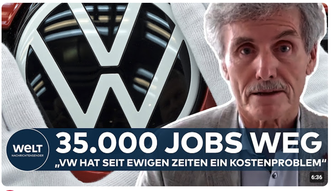 VOLKSWAGEN: 35.000 Jobs weg! Das sagt Autoexperte Prof. Dudenhöffer zum radikalen Sparkurs