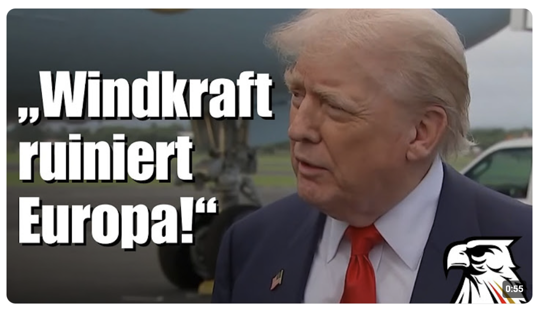 US-Präsident Trump über den Windrad-Irrsinn in Europa: „Ihr ruiniert eure Länder!“