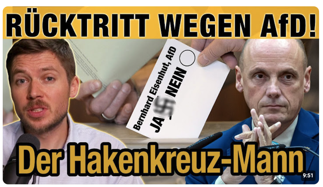 Hakenkreuz-Skandal wird zu SPD-Skandal! Landtagsvizepräsident tritt zurück & die AfD ist schuld!