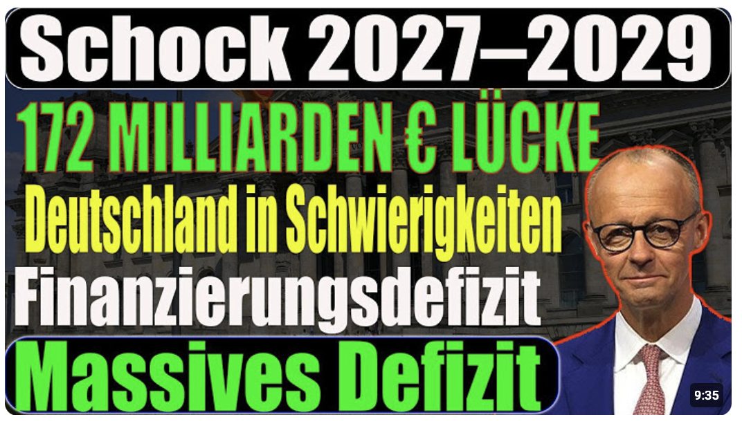 Deutschland prognostiziert für Haushaltsjahre 2027–2029 Finanzierungslücke von 172 Milliarden Euro
