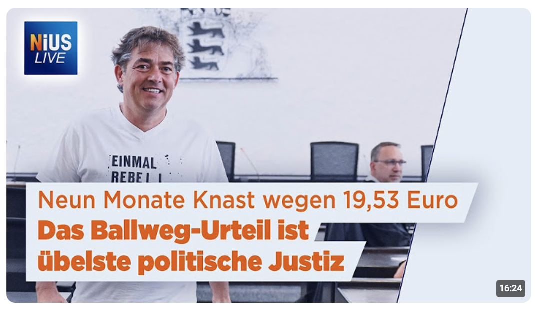 Michael Ballweg verurteilt – 280 Tage Haft für 19 Euro? I