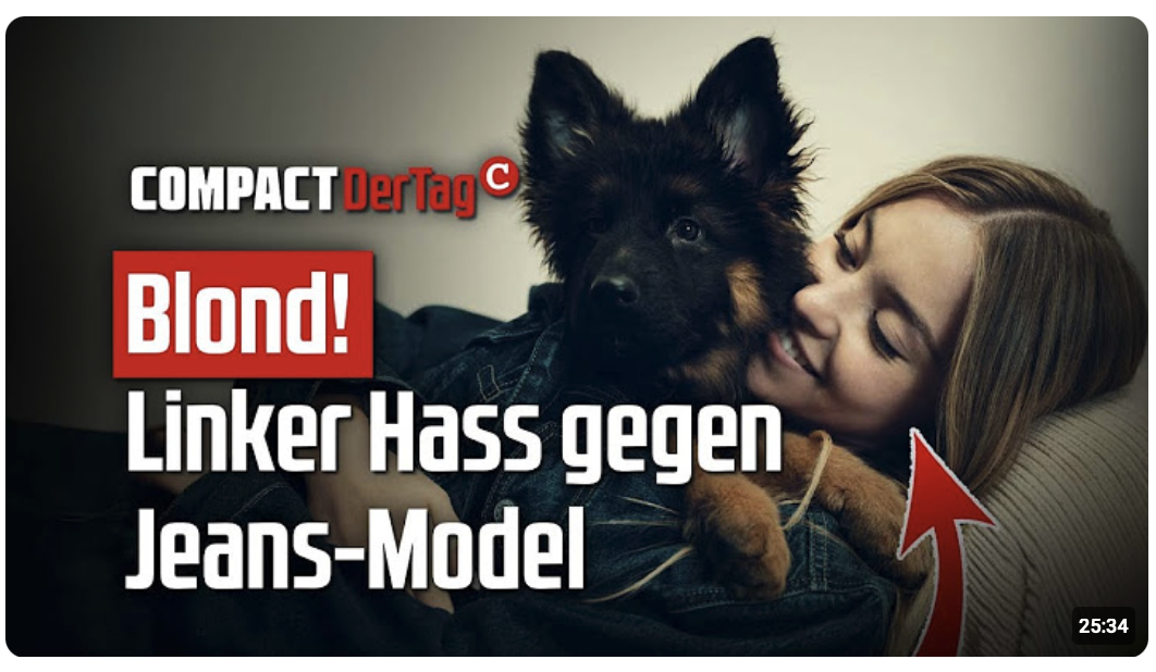 Blond! Linker Hass gegen Jeans-Model