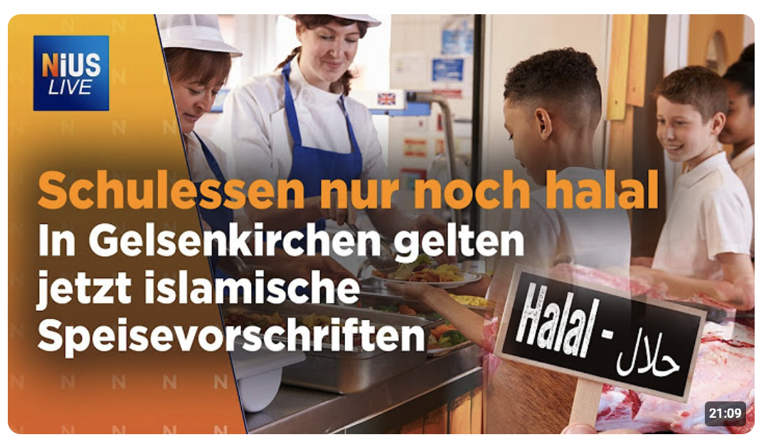 Alle Speisen halal! – Islam-Vorgaben an deutschen Schulen I NIUS Live vom 01. August 2025