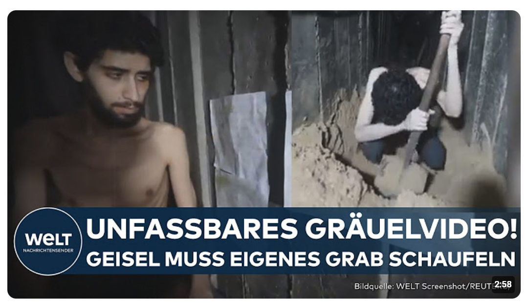 GAZA: Hamas lässt Geisel eigenes Grab schaufeln! Unfassbares Gräuelvideo schockt weltweit