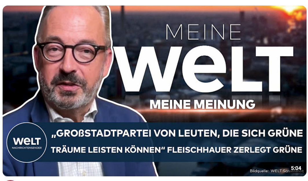 JAN FLEISCHHAUER: „Das Lustige an den Grünen ist“ Kolumnist zerlegt Doppelmoral der Banaszak-Partei