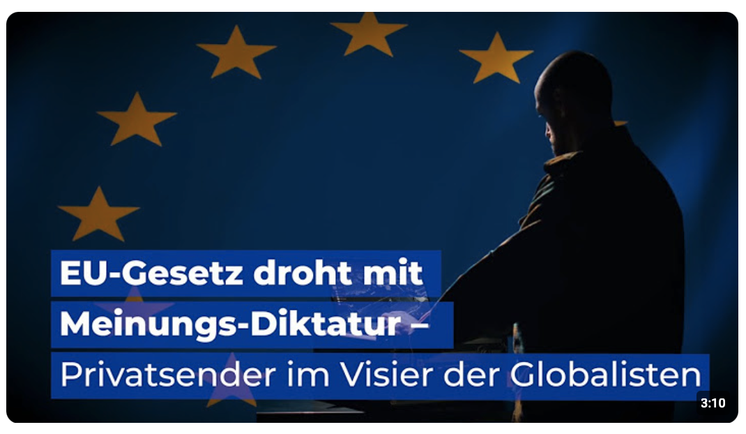 EU-Gesetz droht mit Meinungs-Diktatur – Privatsender wie RTV im Visier der Globalisten