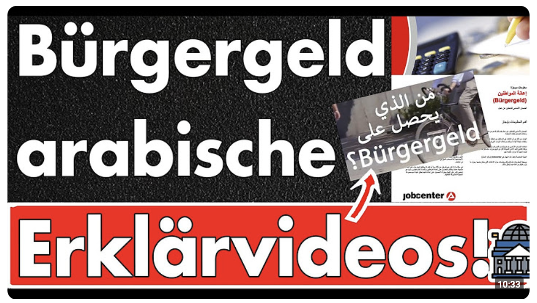 SPD wurde erwischt: Bürgergeld wird sogar mit Videos in arabisch erklärt! Viele weitere Sprachen!