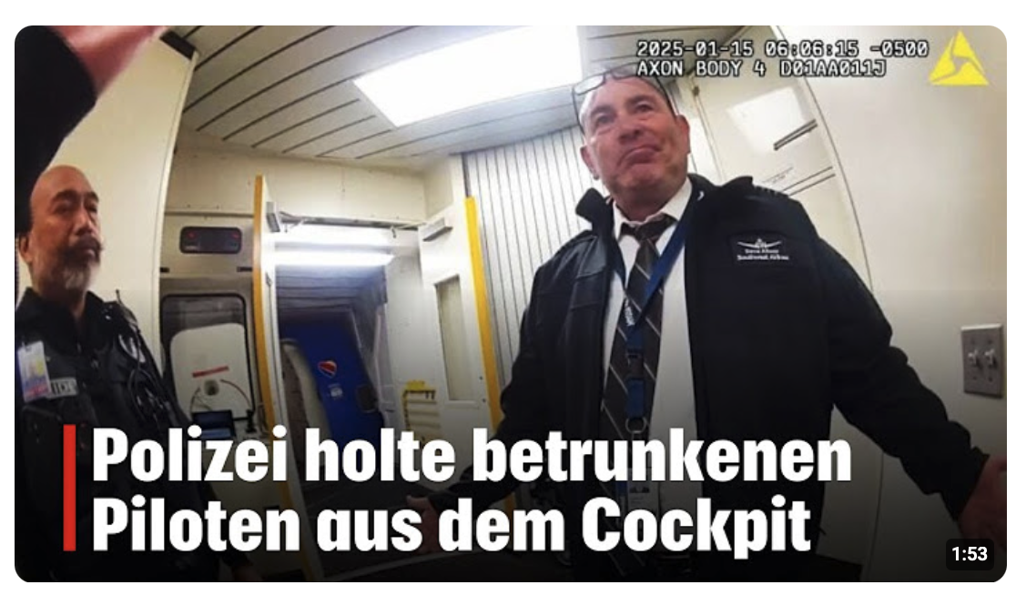 Polizei holte betrunkenen Piloten aus dem Cockpit | krone.tv NEWS