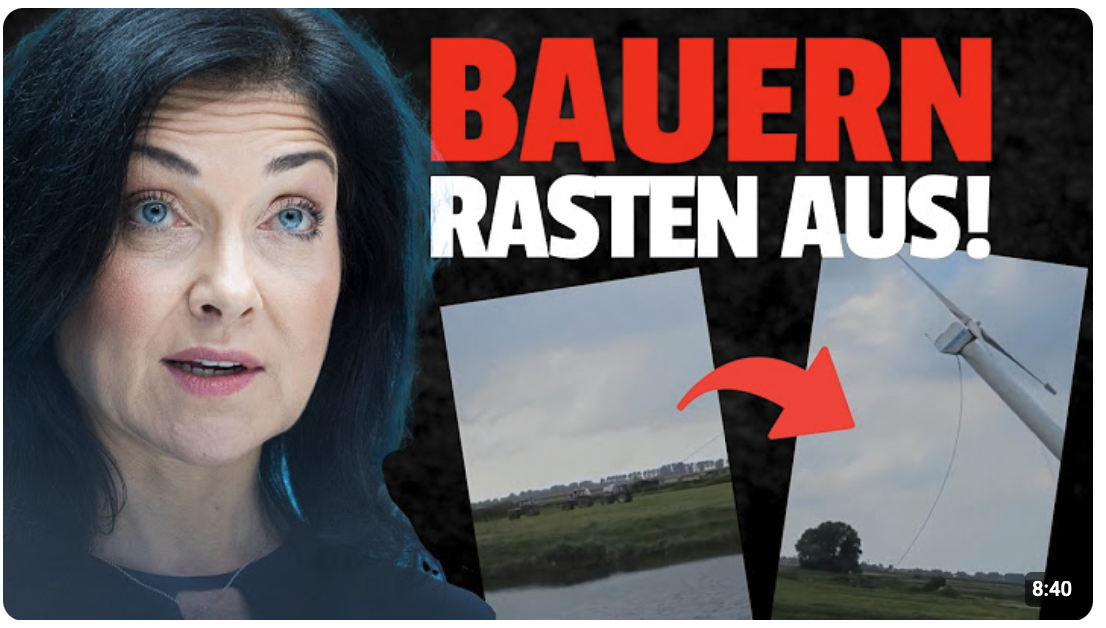 Bauern ESKALIEREN und reißen Windrad mit Traktoren ab