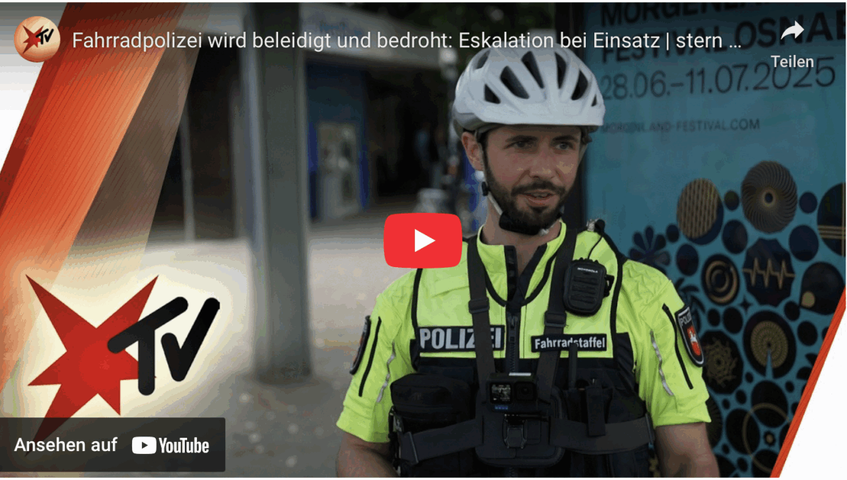 Fahrradpolizei wird beleidigt und bedroht: Eskalation bei Einsatz 