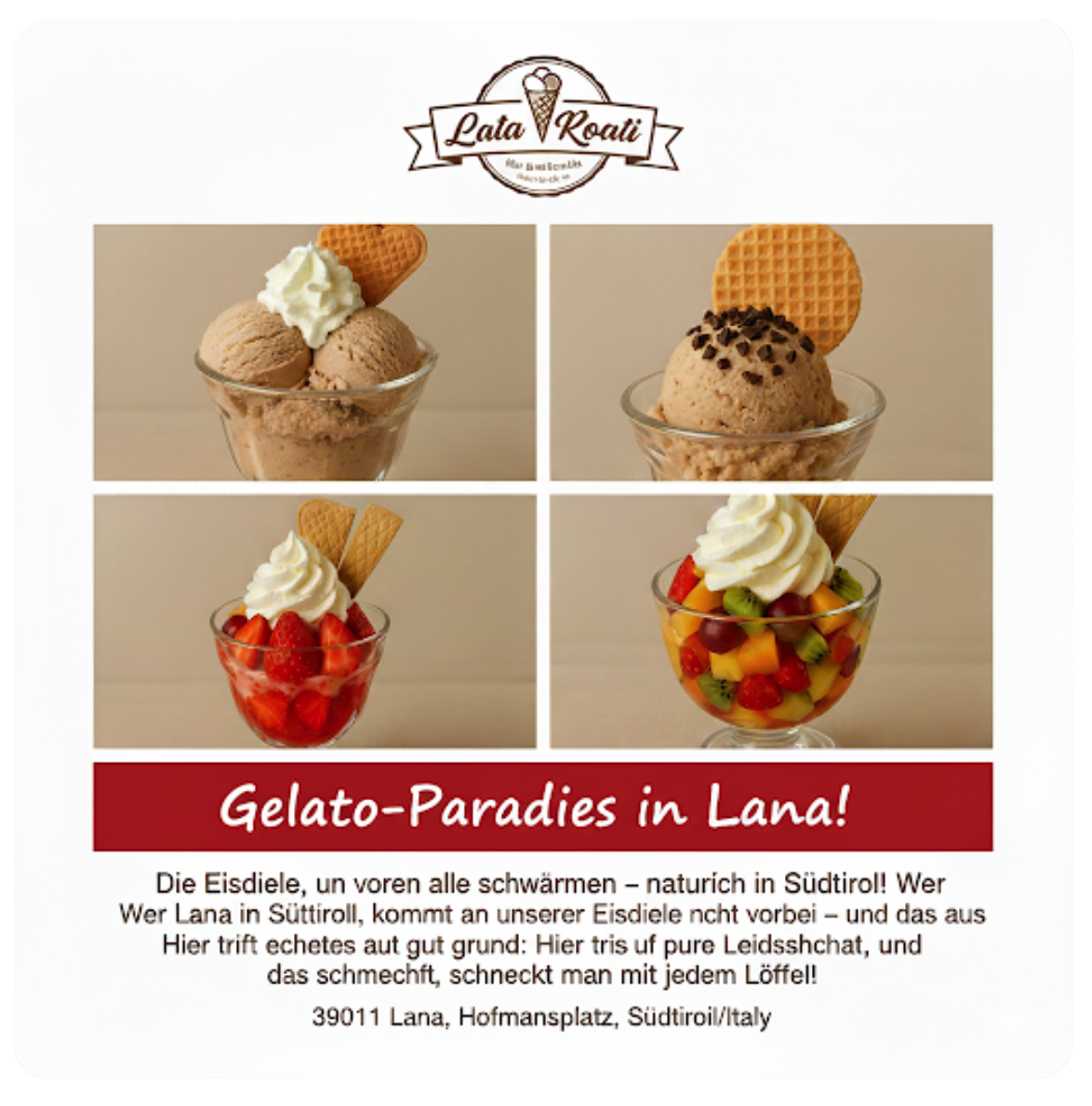 Gelato-Paradies in Lana!
