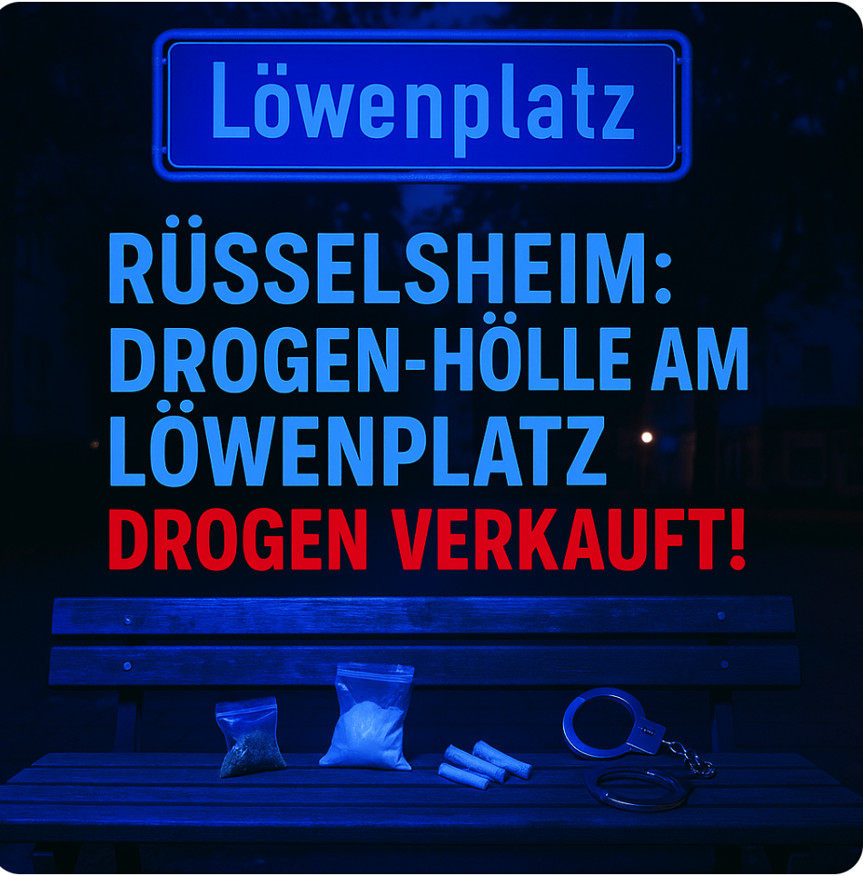 DROGEN-HÖLLE AM LÖWENPLATZ  Drogen VERKAUFT! Zwei Verdächtige in Rüsselsheim festgenommen – Nachbarn berichten von Angst, Gewalt und Dauerstress!