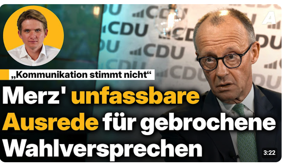 Merz‘ begründet gebrochene Versprechen mit falscher Kommunikation 