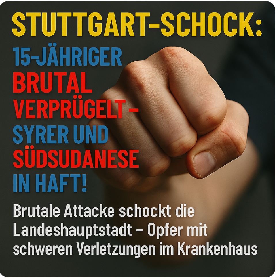 Stuttgart Schock: 15-Jähriger brutal verprügelt – Syrer und Südsudanese in Haft! Brutale Attacke schockt die Landeshauptstadt – Opfer mit schweren Verletzungen im Krankenhaus!