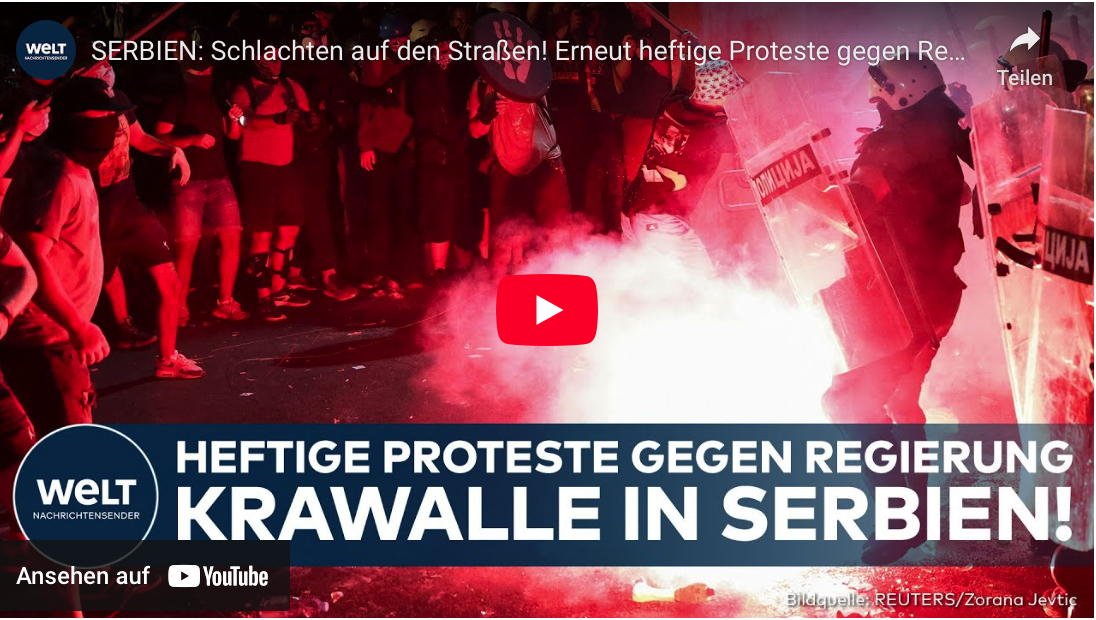 SERBIEN: Schlachten auf den Straßen! Erneut heftige Proteste gegen Regierung
