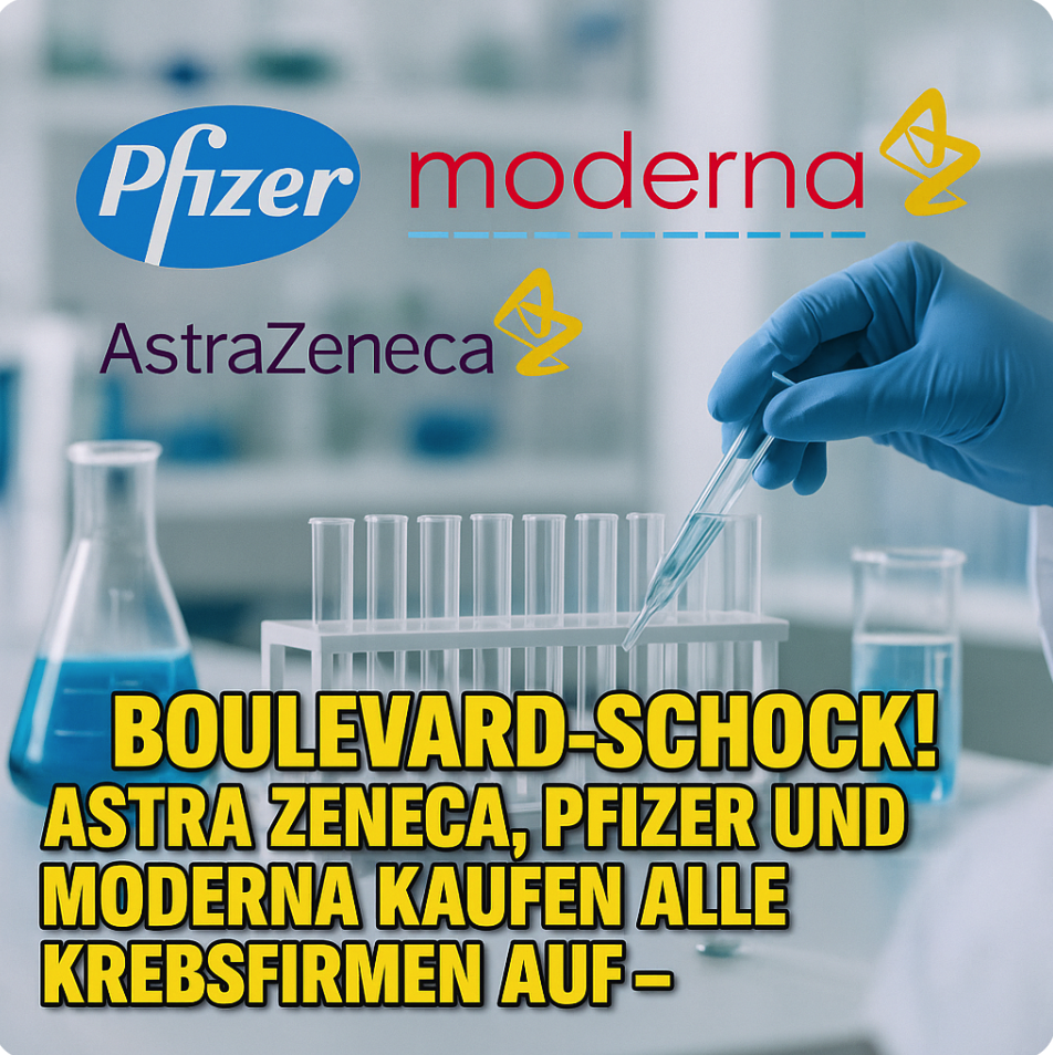 BOULEVARD-SCHOCK! ASTRA ZENECA, PFIZER UND MODERNA KAUFEN ALLE KREBSFIRMEN AUF – UND KEINER MERKT’S! Warum machen die das?