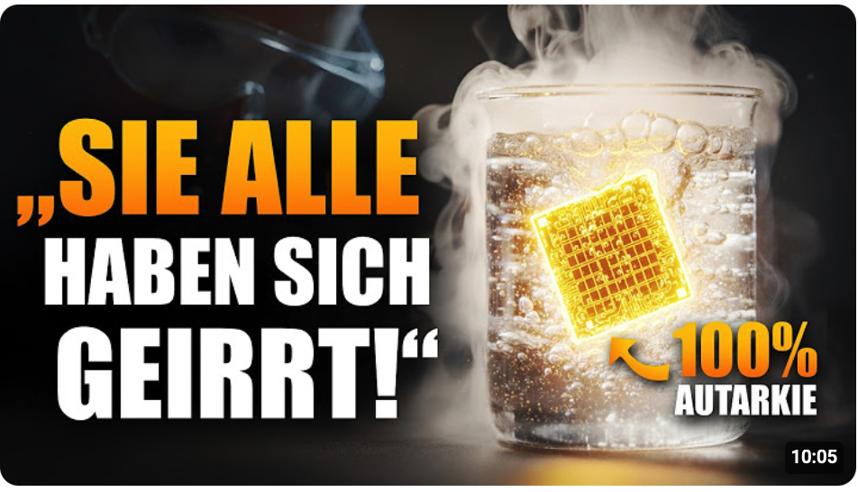 Nie wieder Akkus: 110-jährige H2-Solarzelle liefert Wasserstoff!