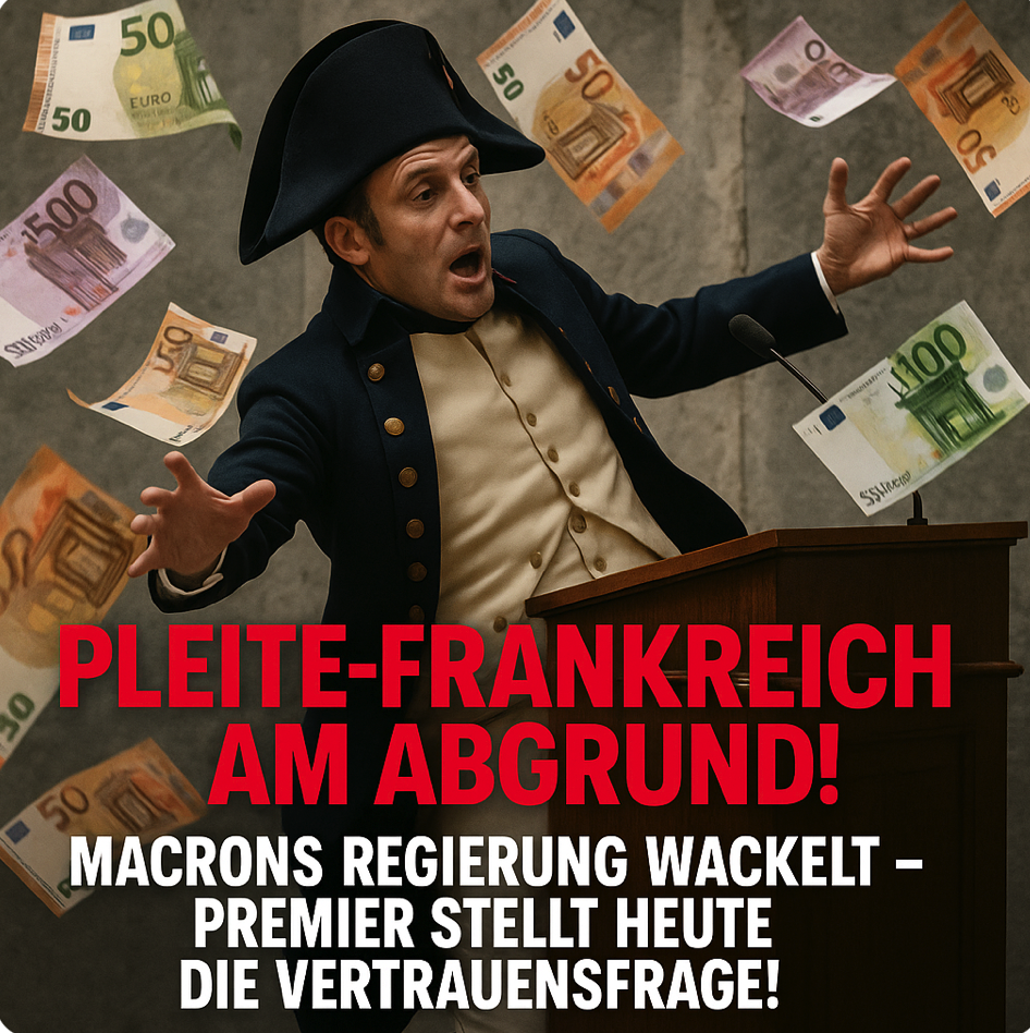 PLEITE-FRANKREICH AM ABGRUND! MACRONS REGIERUNG WACKELT – PREMIER STELLT HEUTE DIE VERTRAUENSFRAGE! WARUM UNSER NACHBAR STRAUCHELT