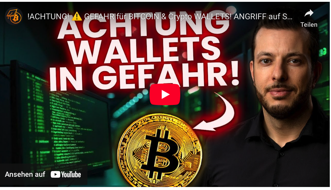 ACHTUNG!  GEFAHR für BITCOIN & Crypto WALLETS! ANGRIFF auf SOFTWAREPAKETE!