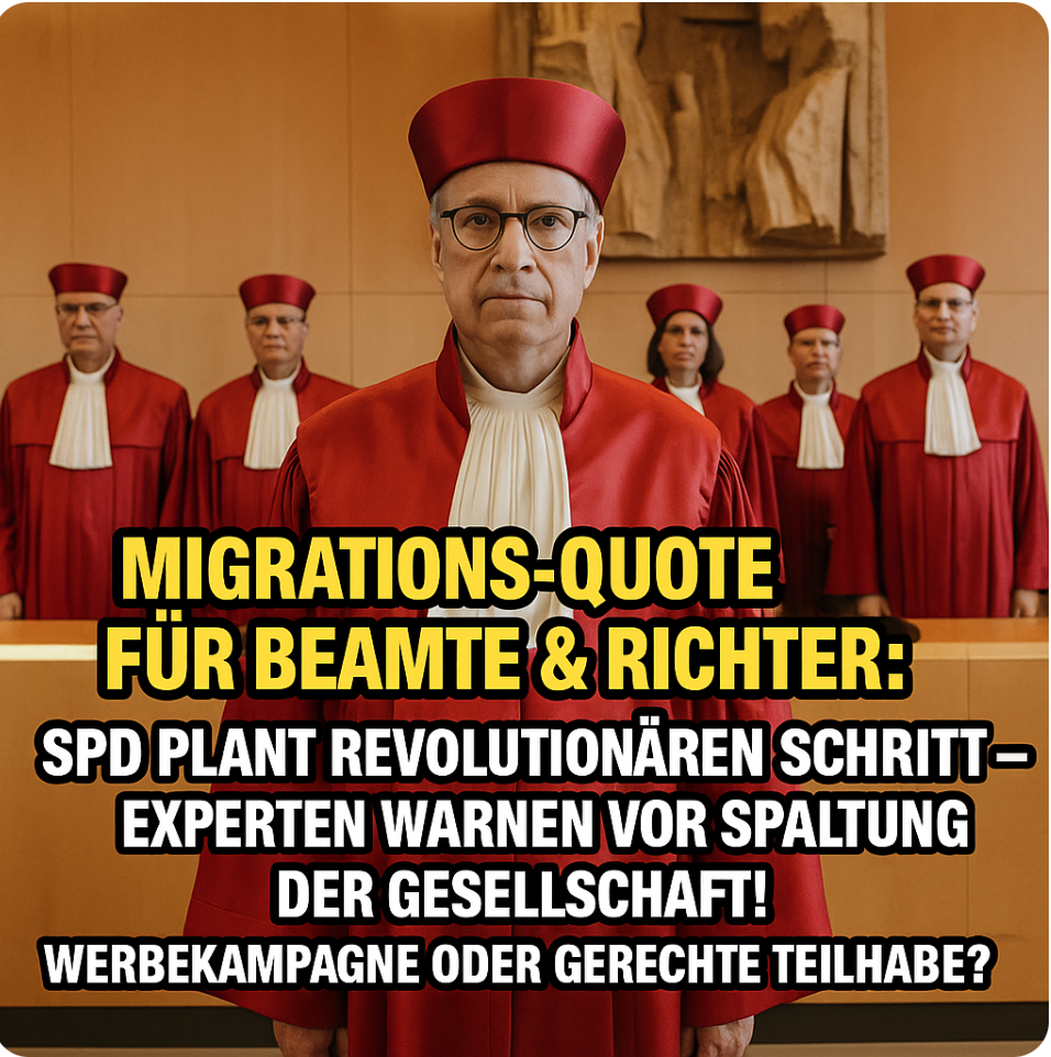 Migrations-Quote für Beamte & Richter: SPD plant revolutionären Schritt – Experten warnen vor Spaltung der Gesellschaft! Werbekampagne oder gerechte Teilhabe?