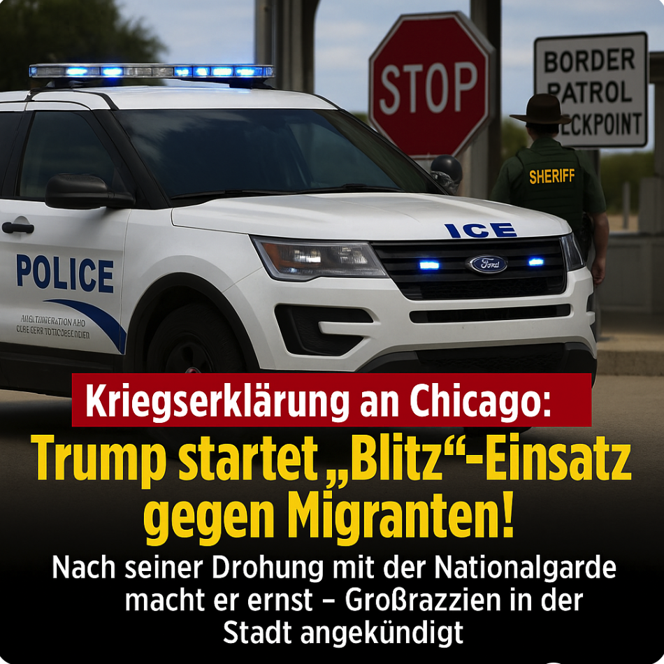 Kriegserklärung an Chicago: Trump startet „Blitz“-Einsatz gegen Migranten! Nach seiner Drohung mit der Nationalgarde macht er ernst – Großrazzien in der Stadt angekündigt!