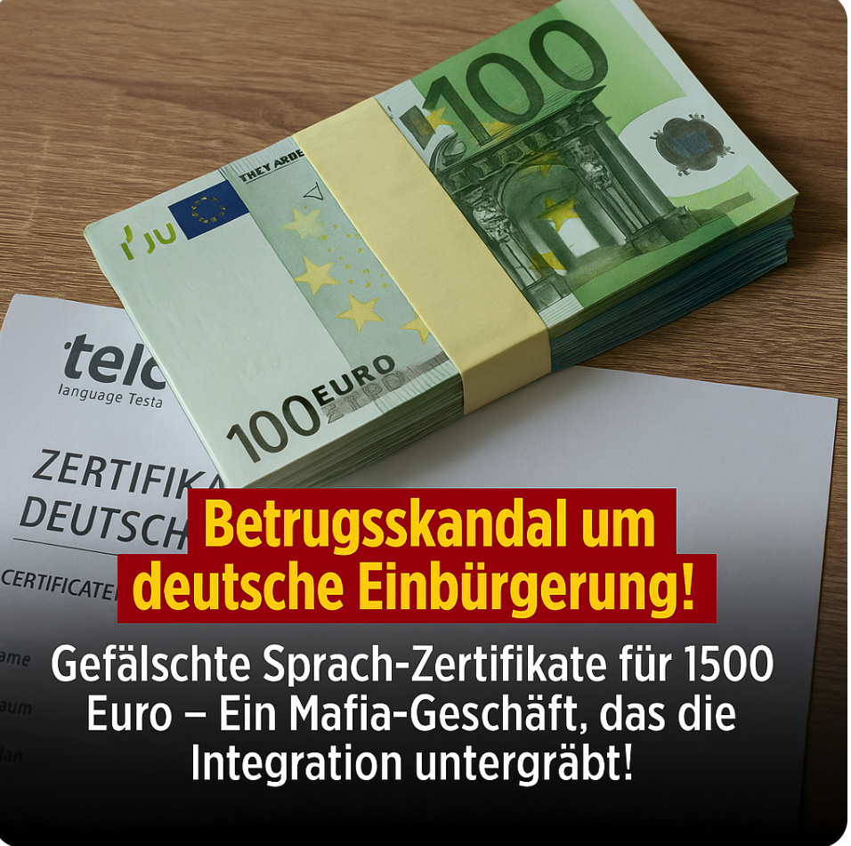 Betrugsskandal um deutsche Einbürgerung! Gefälschte Sprach-Zertifikate für 1500 Euro – Ein Mafia-Geschäft, das die Integration untergräbt!