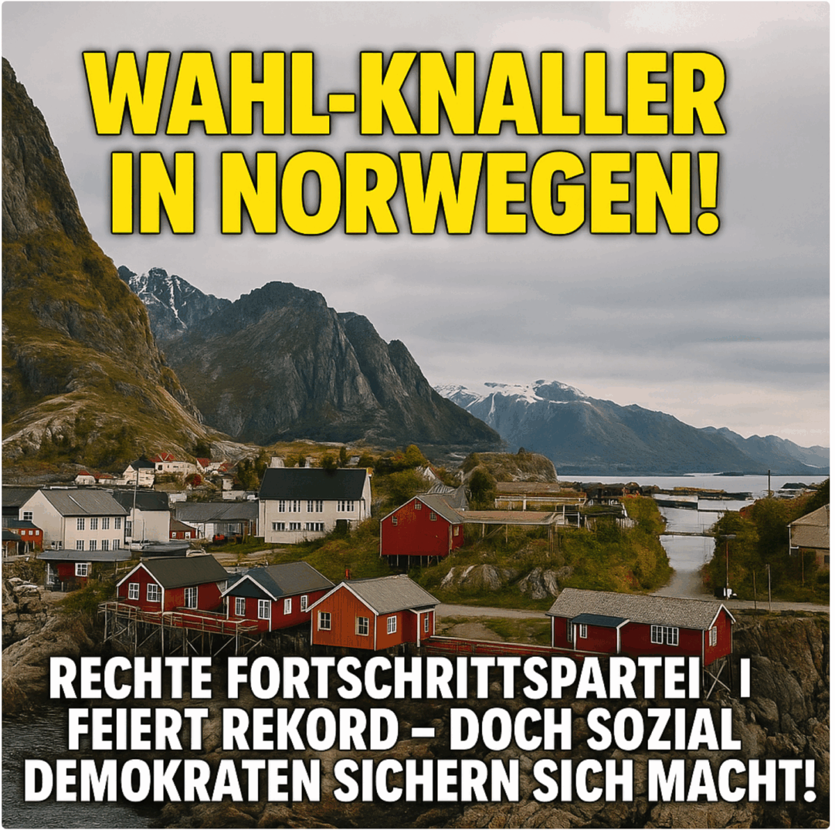 WAHL-KNALLER IN NORWEGEN! RECHTE FORTSCHRITTSPARTEI FEIERT REKORD – DOCH SOZIALDEMOKRATEN SICHERN SICH DIE MACHT!