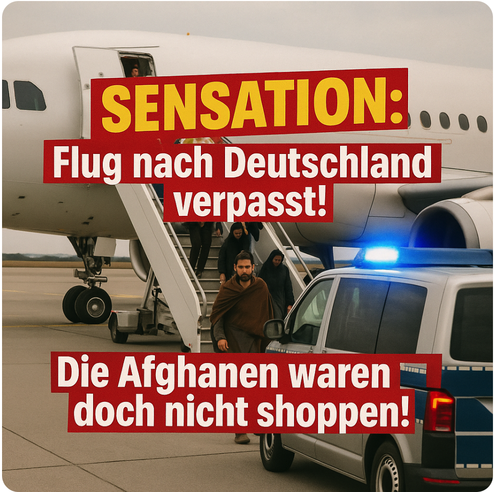 FLIEGER NACH DEUTSCHLAND VERPASST! AFGHANEN WAREN DOCH NICHT SHOPPEN – DIE HINTERGRÜNDE EINER PEINLICHEN POSSE!