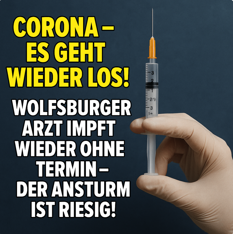 CORONA – ES GEHT WIEDER LOS! WOLFSBURGER ARZT IMPFT WIEDER OHNE TERMIN – DER ANSTURM IST RIESIG!