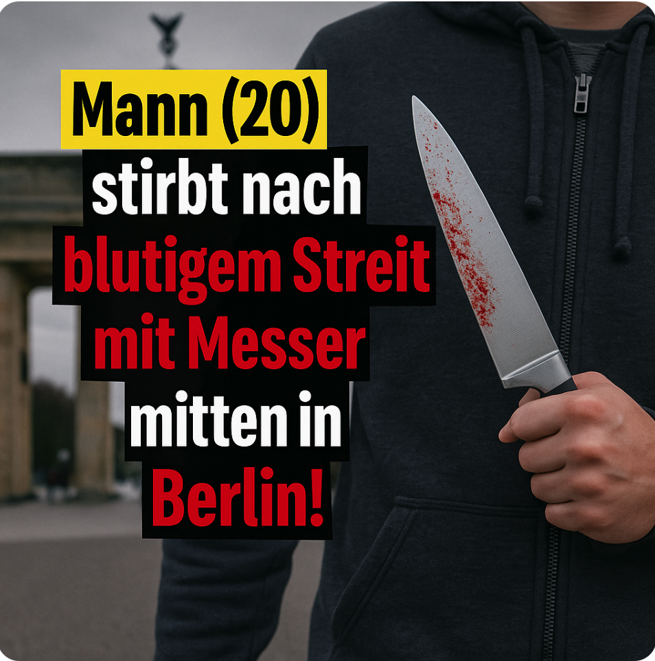 Mann (20) stirbt nach blutigem Streit mit Messer mitten in Berlin!