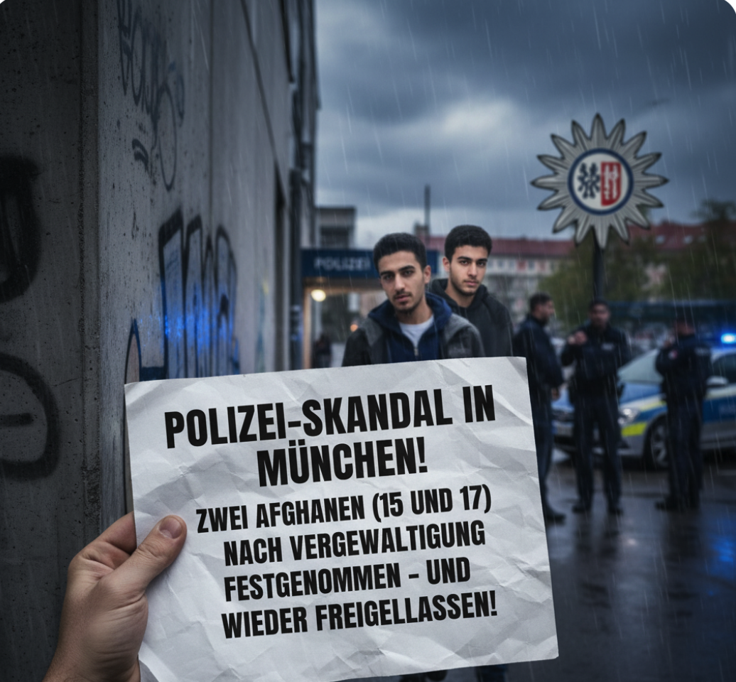 POLIZEI-SKANDAL IN MÜNCHEN! ZWEI AFGHANEN (15 UND 17) NACH VERGEWALTIGUNG FESTGENOMMEN – UND WIEDER FREIGELASSEN!
