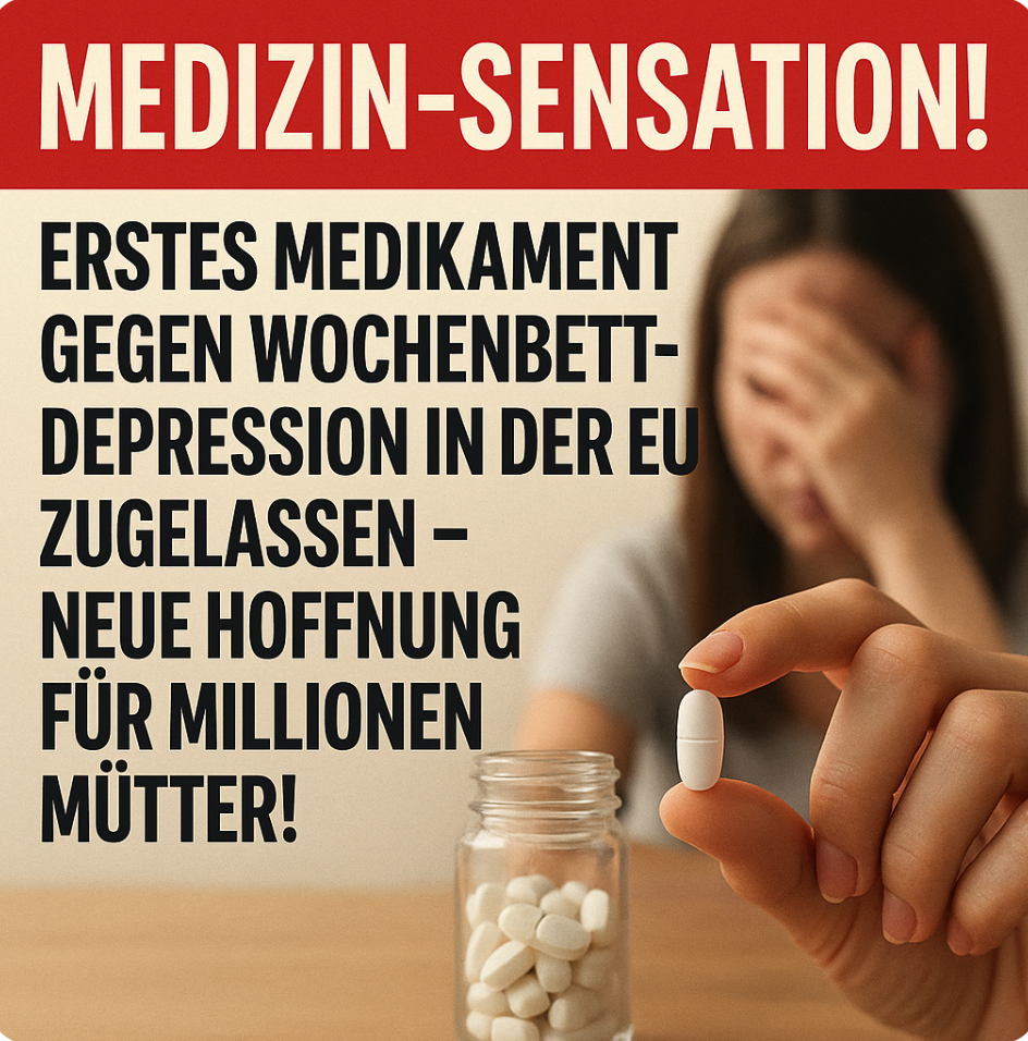 Angebliche MEDIZIN-SENSATION!ERSTES MEDIKAMENT GEGEN WOCHENBETT-DEPRESSION IN DER EU ZUGELASSEN – NEUE HOFFNUNG FÜR MILLIIONEN MÜTTER!
