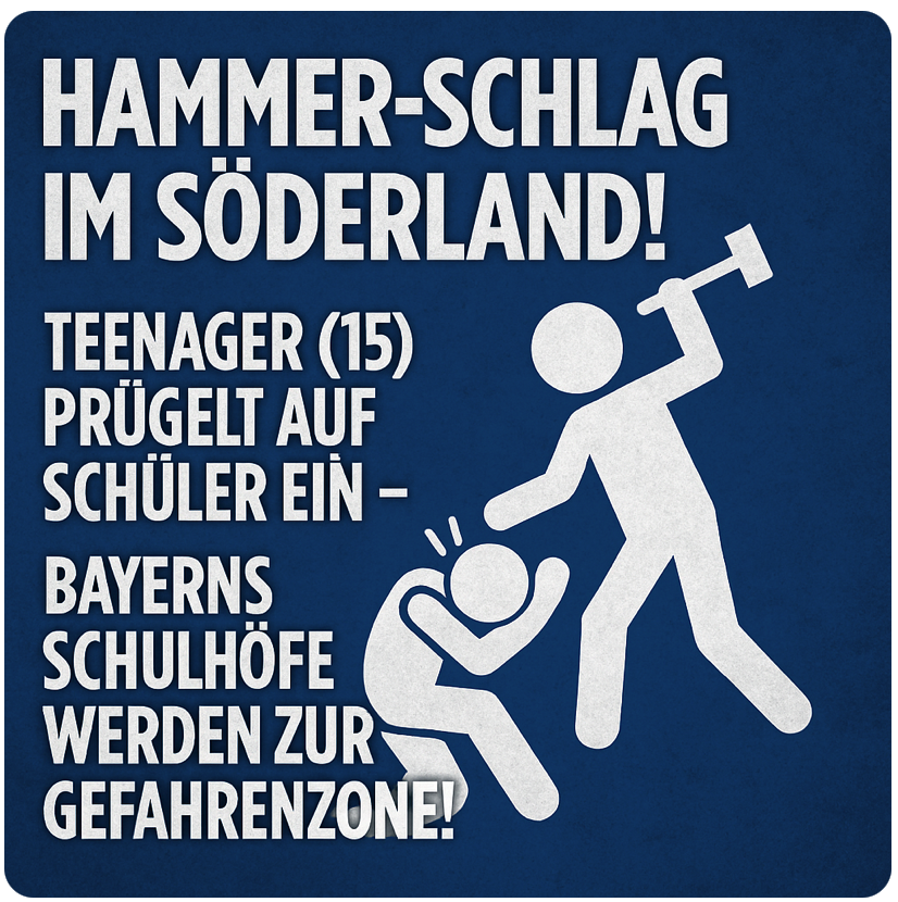HAMMER-SCHLAG IM SÖDERLAND! TEENAGER (15) PRÜGELT AUF SCHÜLER EIN – BAYERNS SCHULHÖFE WERDEN ZUR GEFAHRENZONE!