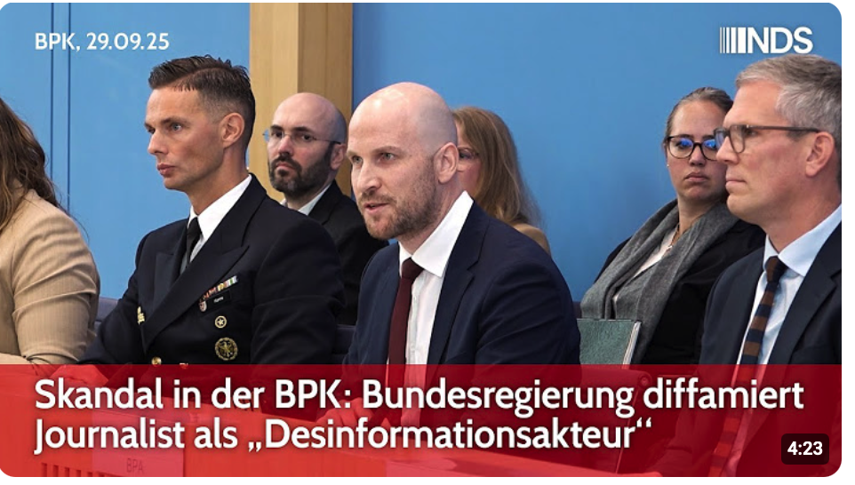 Skandal in der BPK: Bundesregierung diffamiert Journalist als „Desinformationsakteur“ |