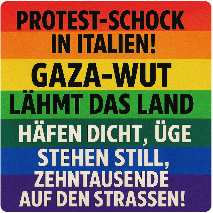 PROTEST-SCHOCK IN ITALIEN! GAZA-WUT LÄHMT DAS LAND – HÄFEN DICHT, ZÜGE STEHEN STILL, ZEHNTAUSENDE AUF DEN STRASSEN!