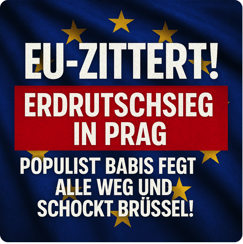 EU-ZITTERT! ERDRUTSCHSIEG IN PRAG – POPULIST BABIŠ FEGT ALLE WEG UND SCHOCKT BRÜSSEL!