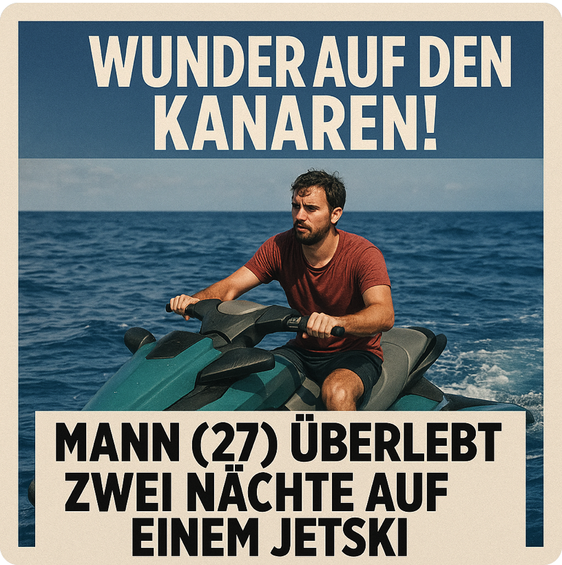 WUNDER AUF DEN KANAREN! MANN (27) ÜBERLEBT ZWEI NÄCHTE AUF EINEM JETSKI IM OFFENEN MEER – RETTUNG NACH 38 STUNDEN DRAMA IM ATLANTIK!