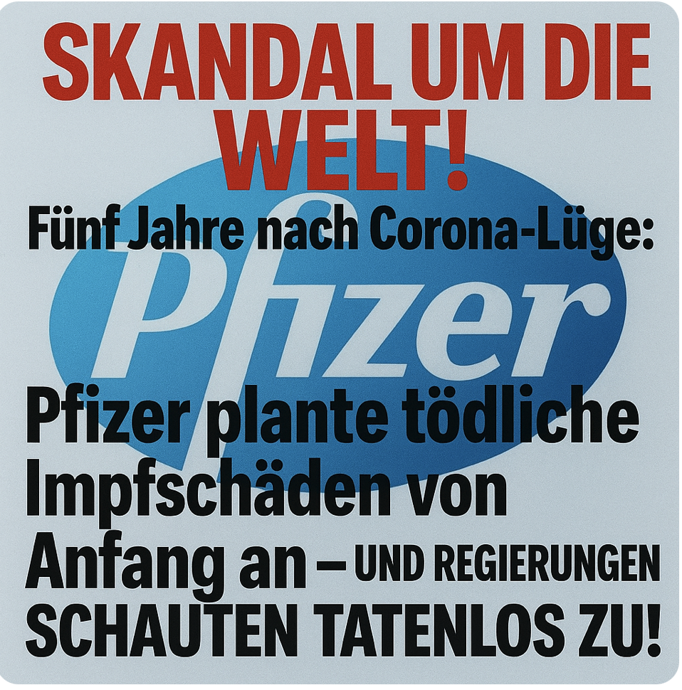 SKANDAL UM DIE WELT! Fünf Jahre nach Corona-Lüge: Pfizer plante tödliche Impfschäden von Anfang an – und Regierungen schauten tatenlos zu!