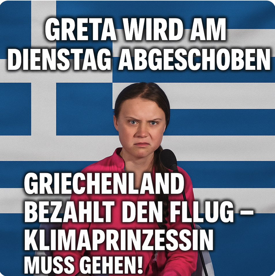 GRETA WIRD AM DIENSTAG ABGESCHOBEN! GRIECHENLAND BEZAHLT DEN FLUG – KLIMAPRINZESSIN MUSS GEHEN!