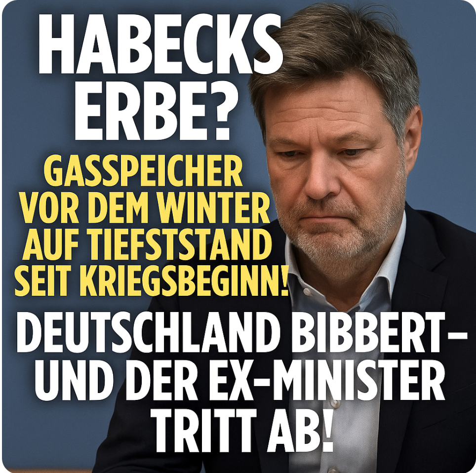 HABECKS ERBE? GASSPEICHER VOR DEM WINTER AUF TIEFSTSTAND SEIT KRIEGSBEGINN! DEUTSCHLAND BIBBERT — UND DER EX-MINISTER TRITT AB!