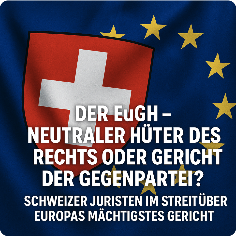 SCHWEIZ VOR DEM RECHTS-KOLONIALISMUS? JURISTEN IM EU-RAUSCH SPIELEN MIT DER SOUVERÄNITÄT – DER EuGH ALS GERICHT DER GEGENPARTEI!