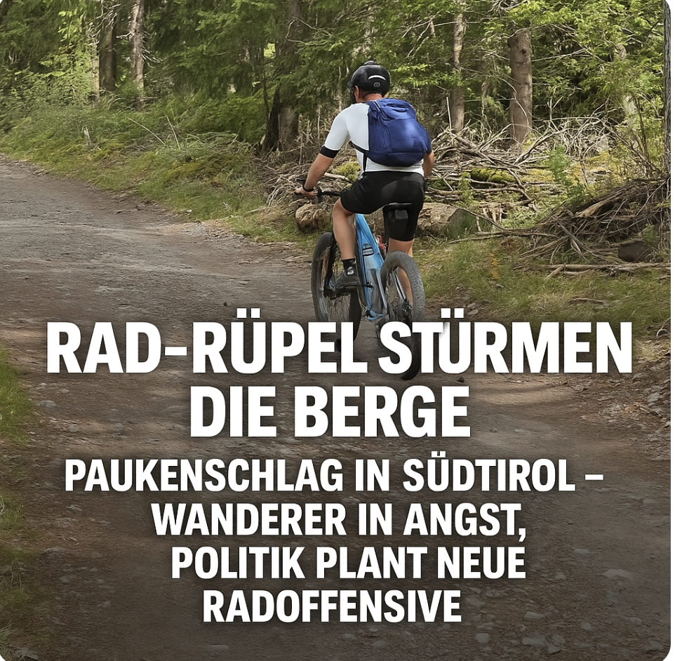 RAD-RÜPEL STÜRMEN DIE BERGE! PAUKENSCHLAG IN SÜDTIROL – WANDERER IN ANGST, POLITIK PLANT NEUE RADOFFENSIVE!