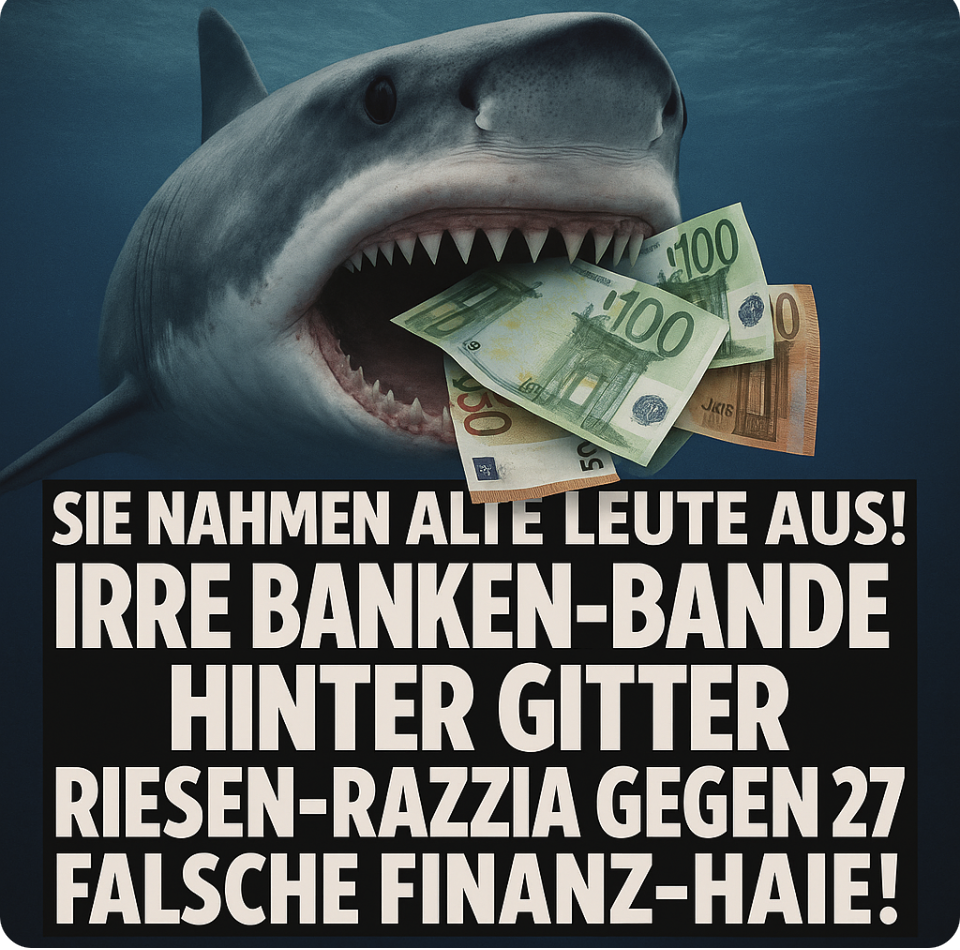 SIE NAHMEN ALTE LEUTE AUS! IRRE BANKEN-BANDE HINTER GITTER – RIESEN-RAZZIA GEGEN 27 FALSCHE FINANZ-HAIE!